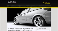 Desktop Screenshot of northtexascashforcars.com